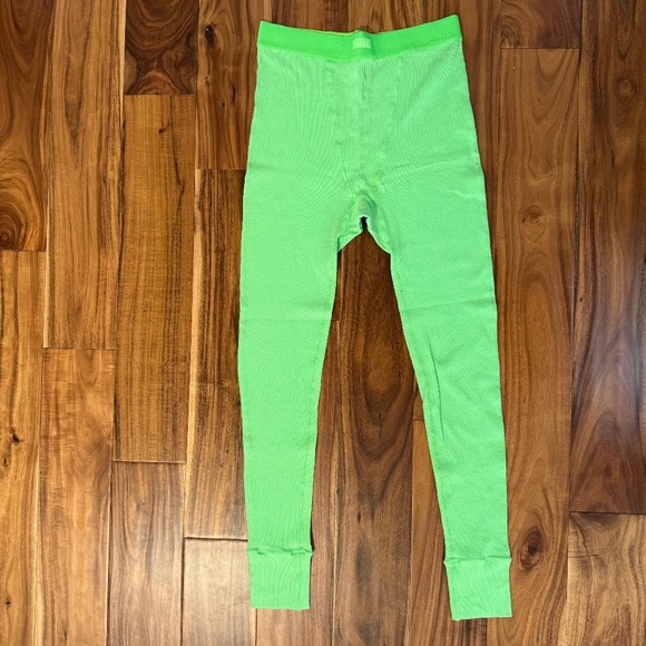 SKIMS cotton rib leggings NEON GREEN size medium - Picture 1 of 10